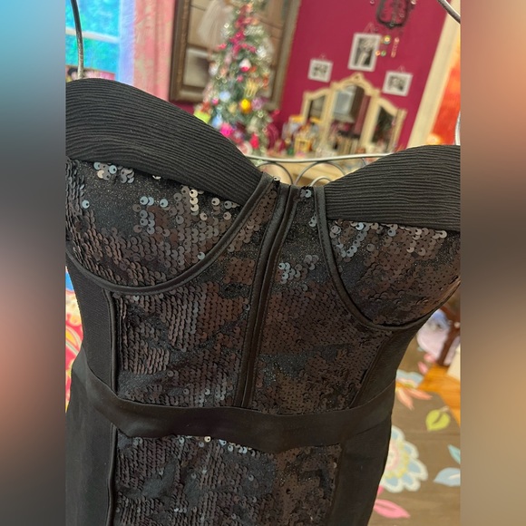 Black Strapless Dress | Little Black Dress | Black Sequin Dress | New Years Eve - Picture 5 of 8